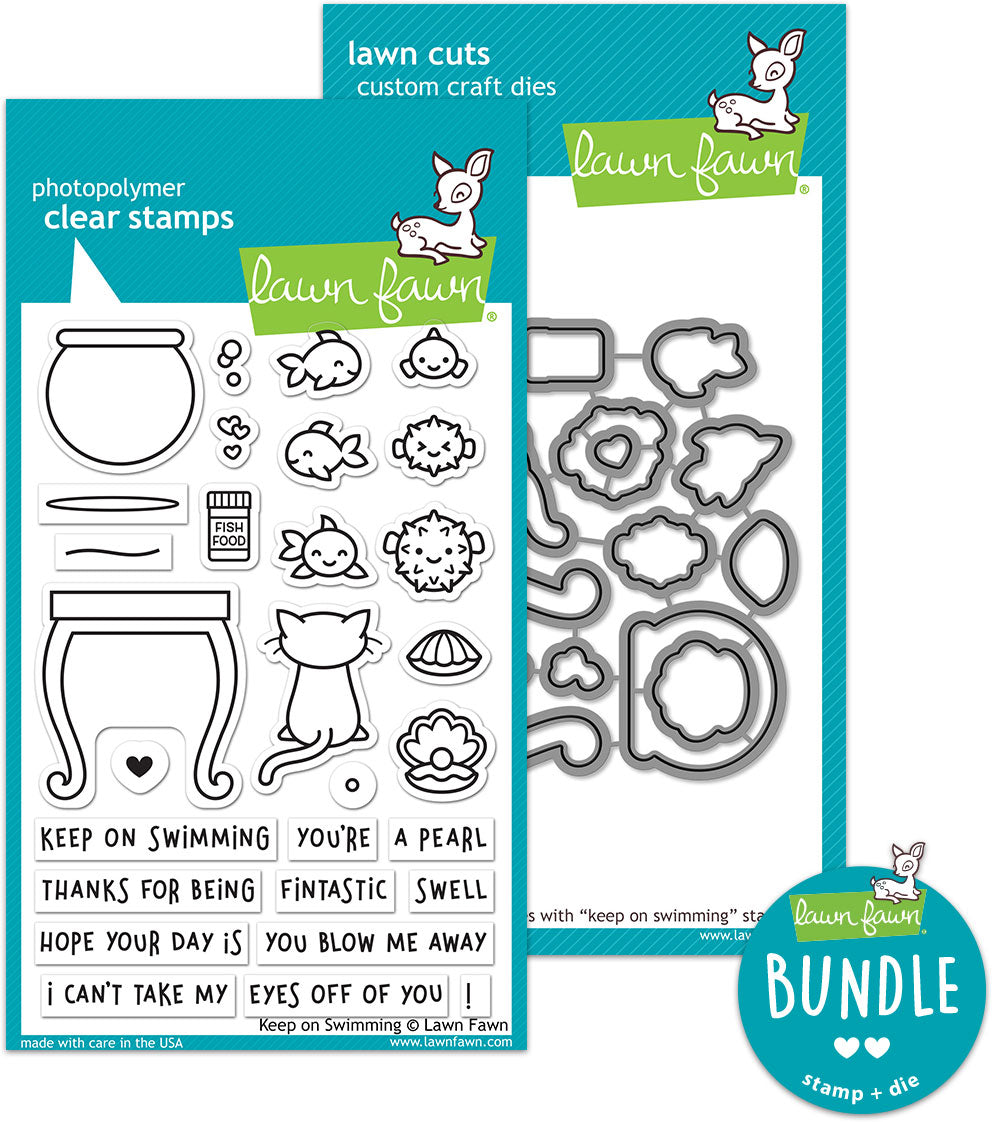 keep on swimming (stamp+die bundle)