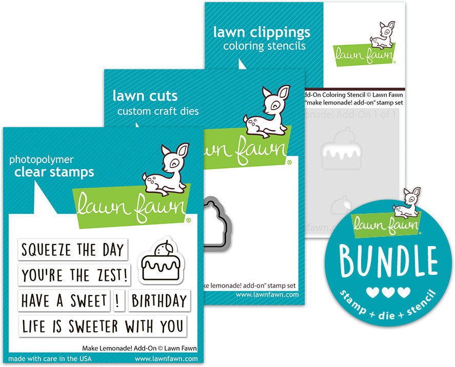make lemonade! add-on (stamp+die+coloring stencil bundle)