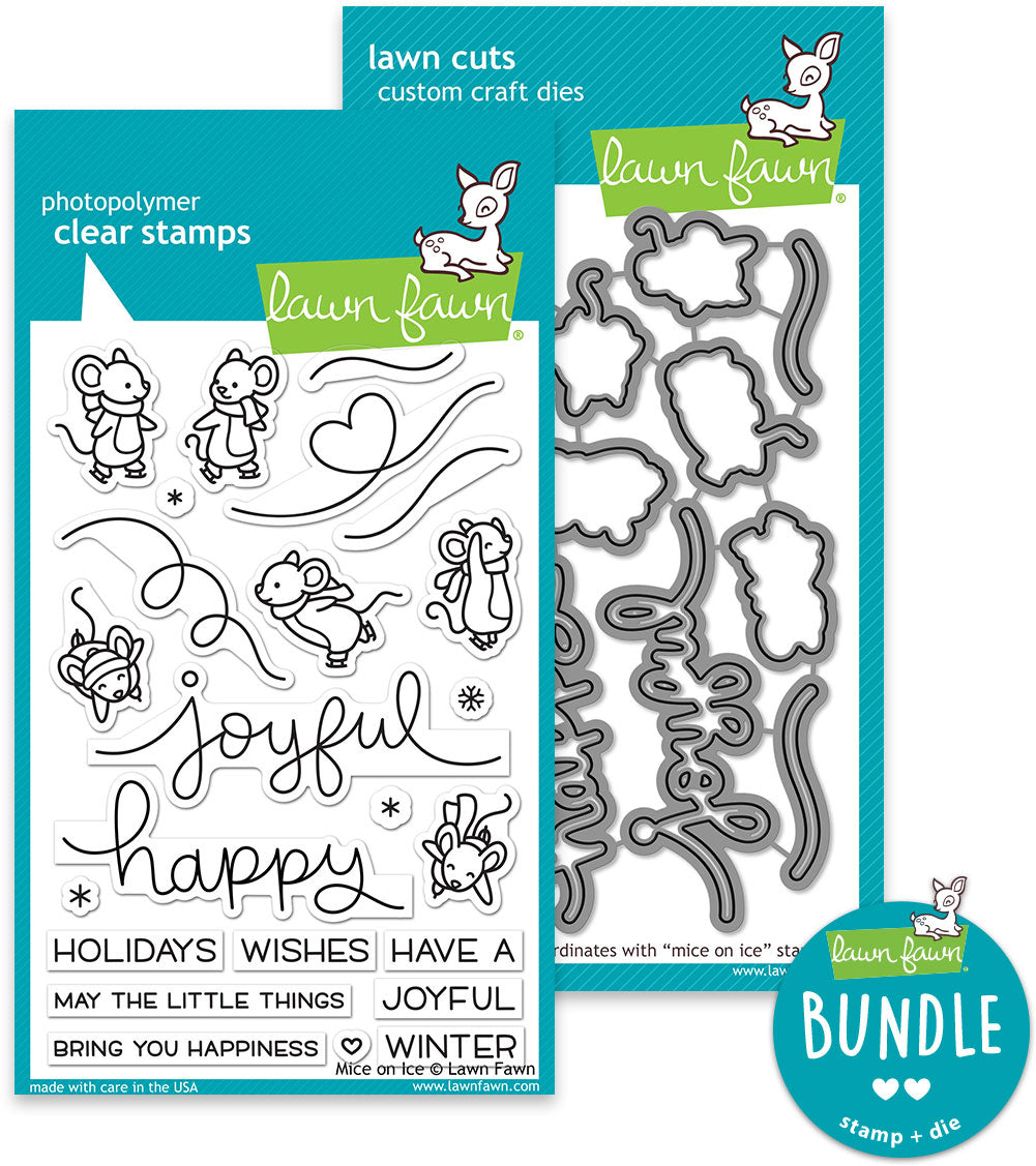 mice on ice (stamp+die bundle)