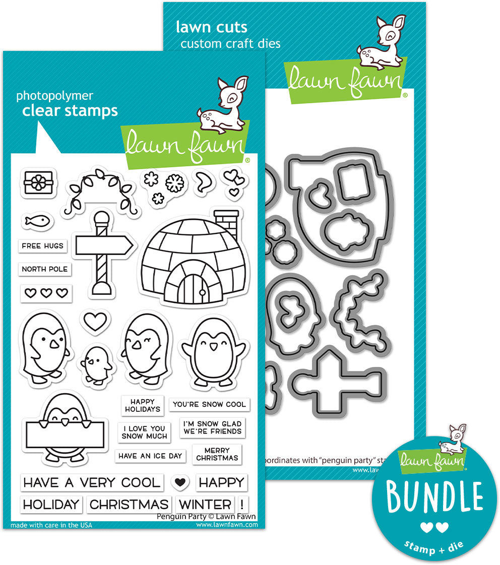 penguin party (stamp+die bundle)