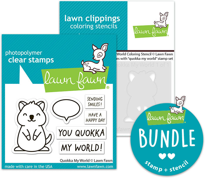 quokka my world (stamp+coloring stencil bundle)
