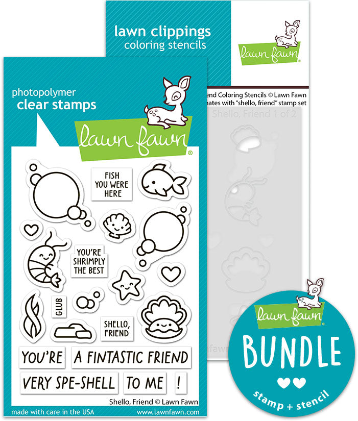 shello, friend add-on (stamp+coloring stencil bundle)