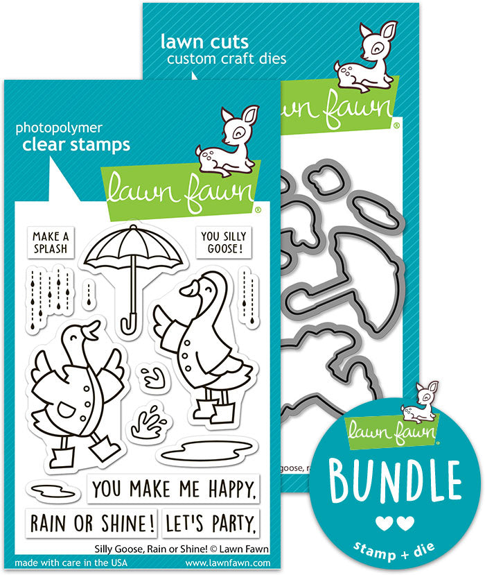 silly goose, rain or shine! (stamp+die bundle)