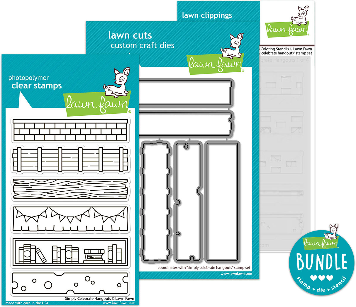 simply celebrate hangouts (stamp+die+coloring stencil bundle)