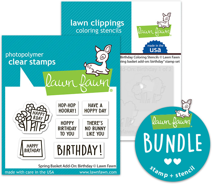 spring basket add-on: birthday bundle (stamp+coloring stencil bundle)
