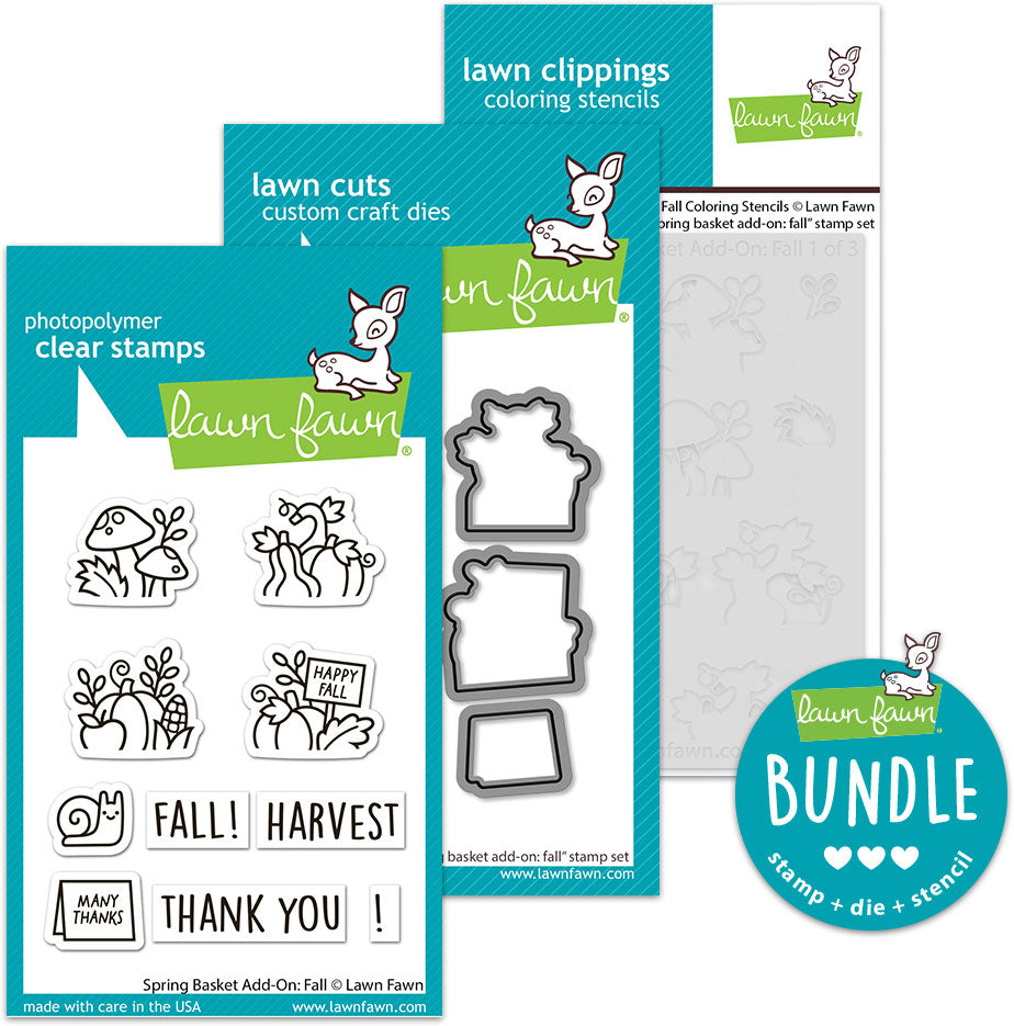 spring basket add-on: fall (stamp+die+coloring stencil bundle)