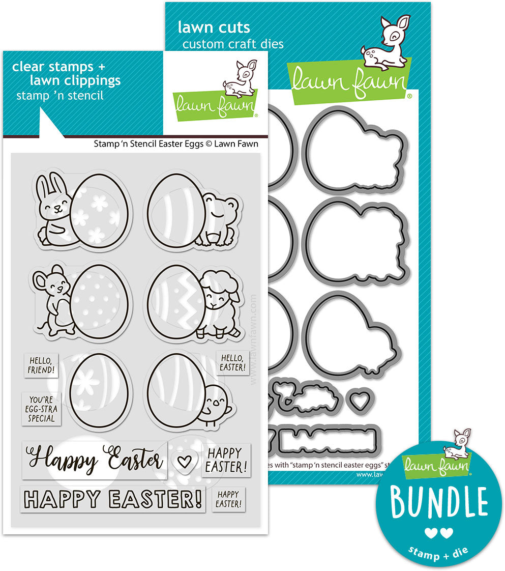 stamp 'n stencil easter eggs bundle (stamp+die bundle)