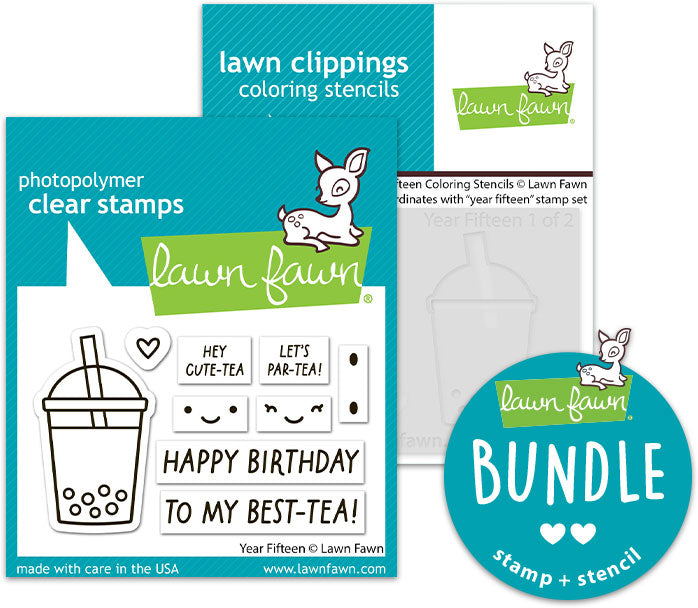 year fifteen (stamp+coloring stencil bundle)