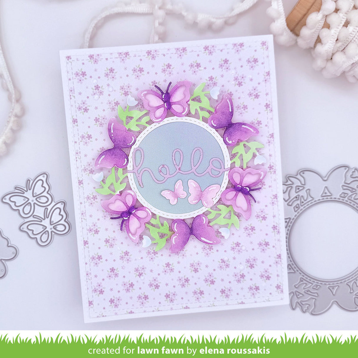 magic iris butterfly wreath add-on