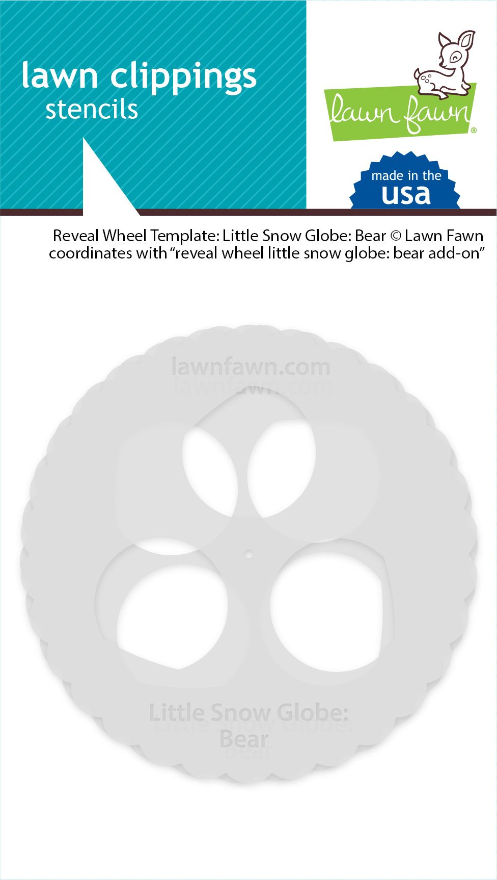 reveal wheel templates: little snow globe: bear