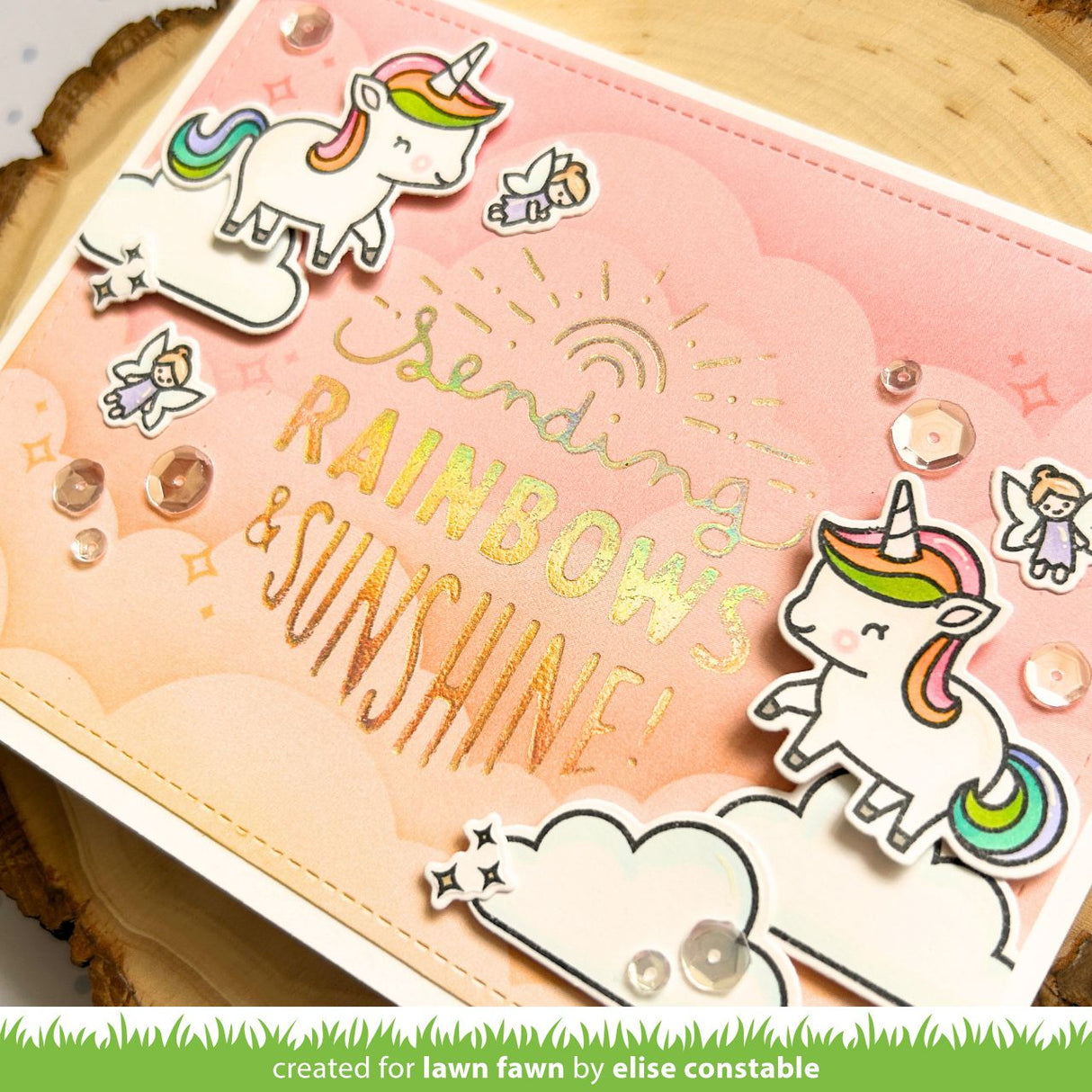 foiled sentiments: sending rainbows