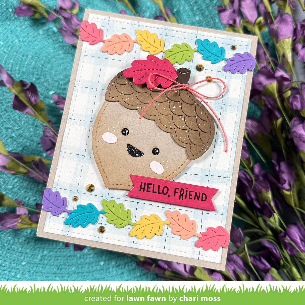 outside in stitched acorn