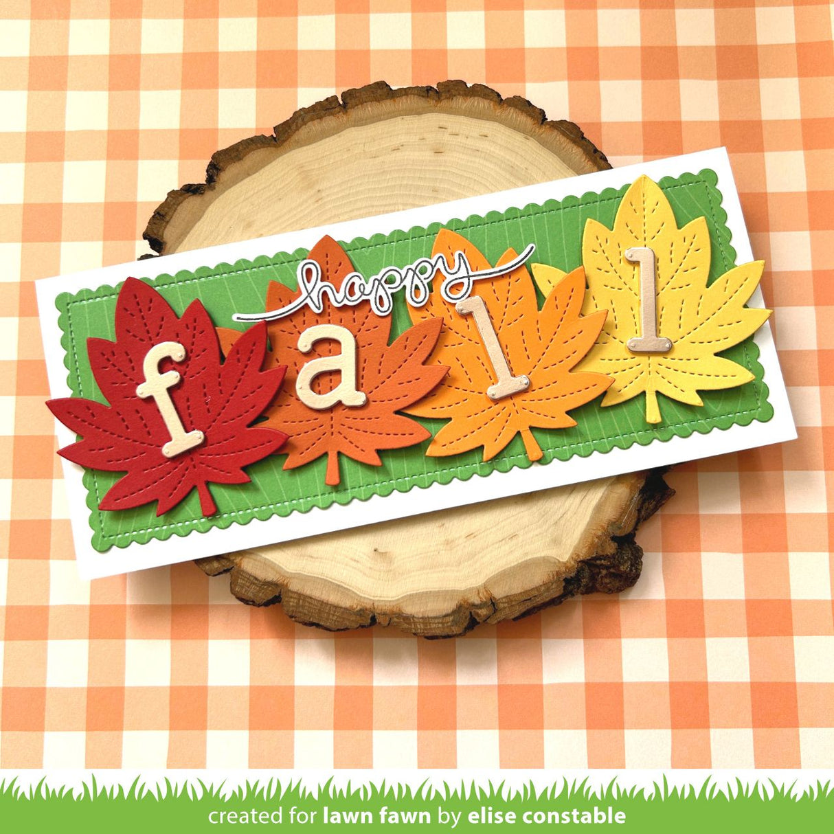 outside in stitched maple leaf