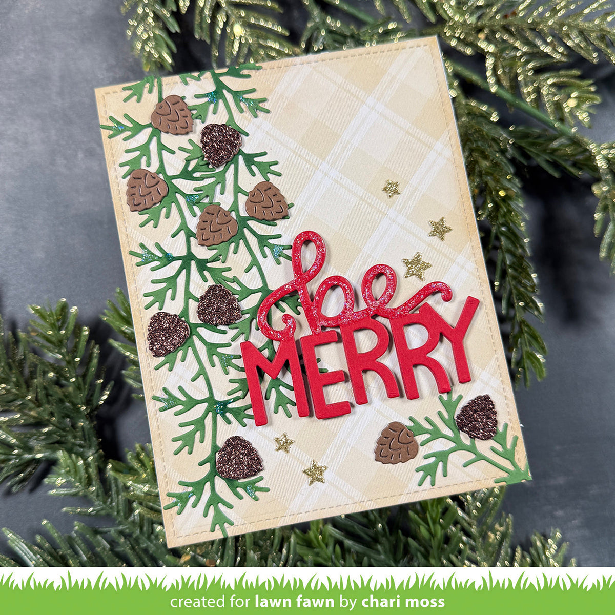 pinecone and leaves border