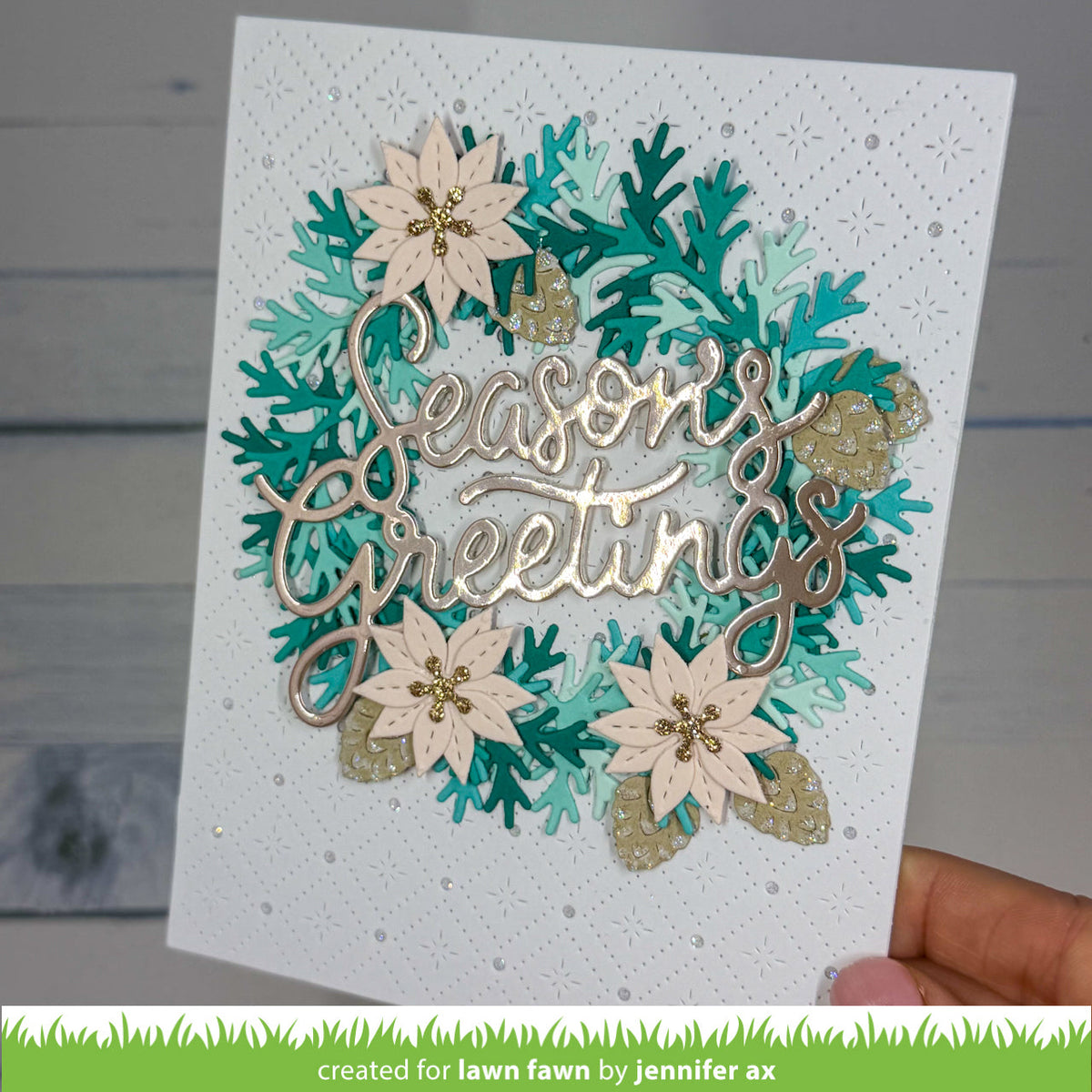 pinecone and leaves border