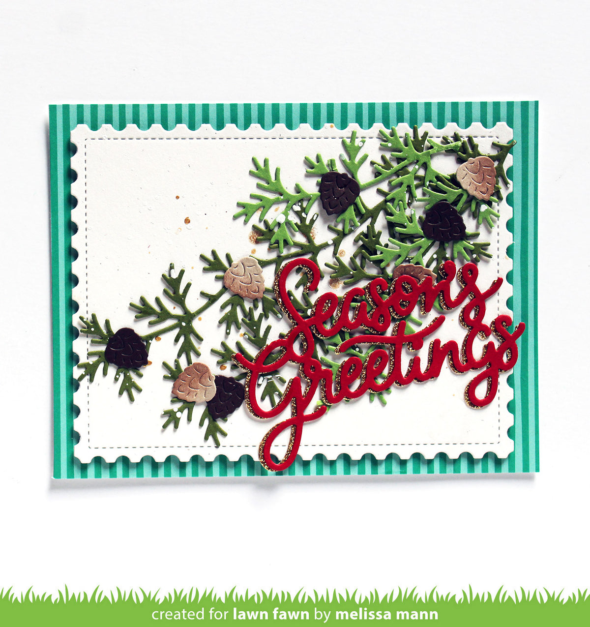 pinecone and leaves border