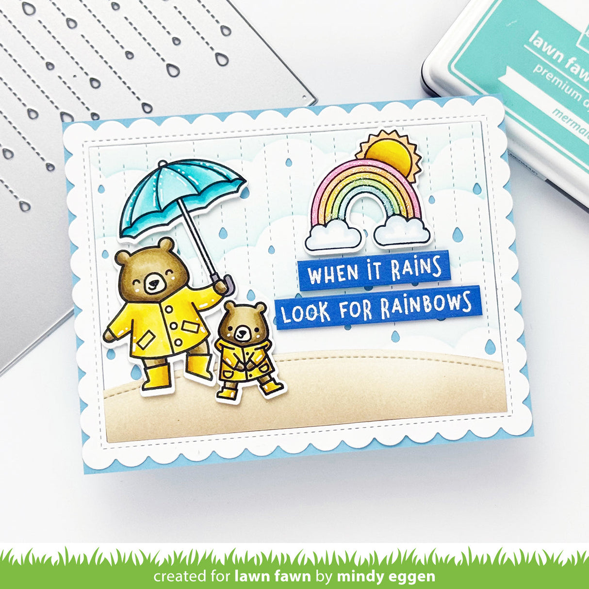 rainy day backdrop: landscape