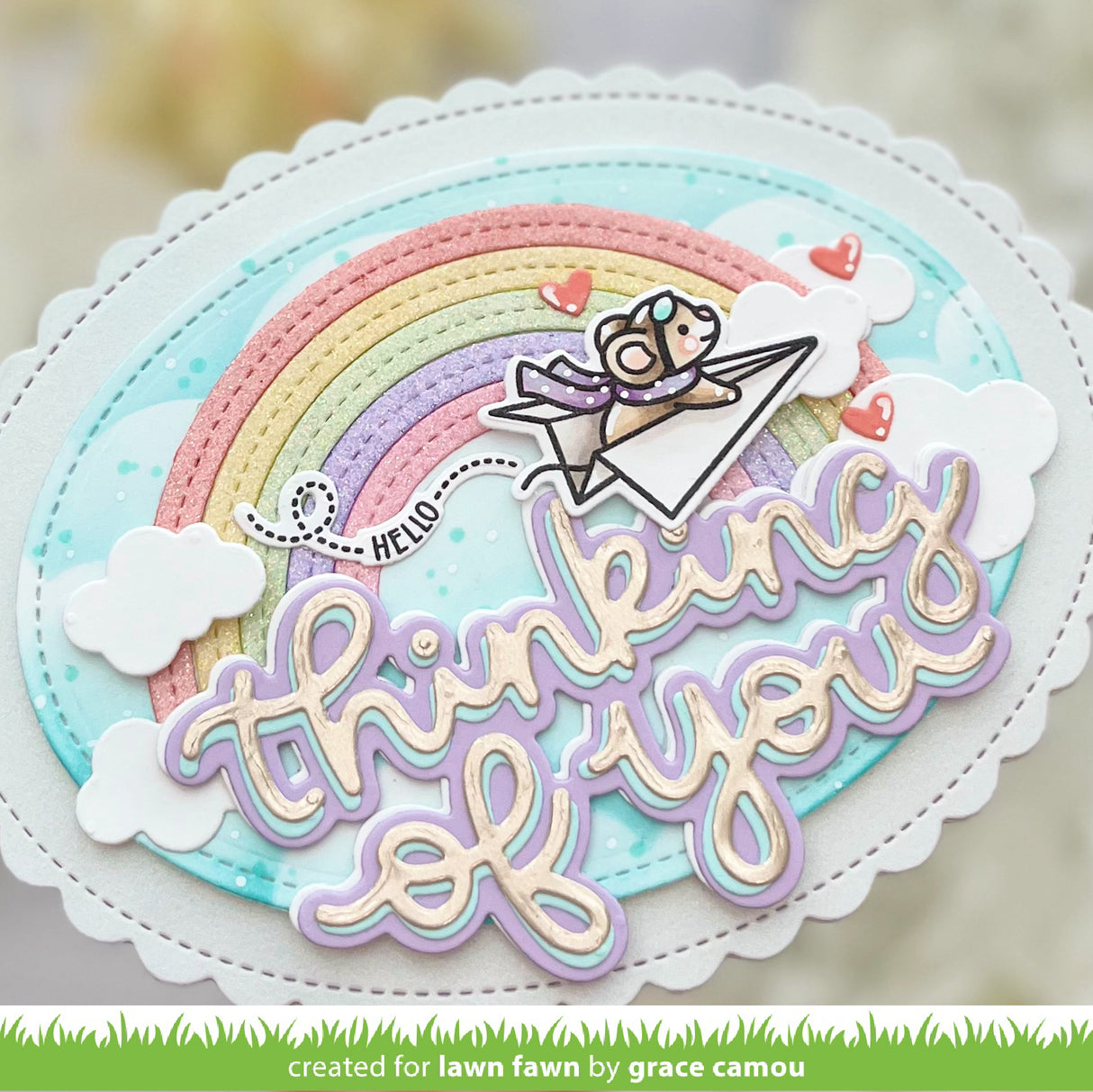 stitched scalloped oval stackables