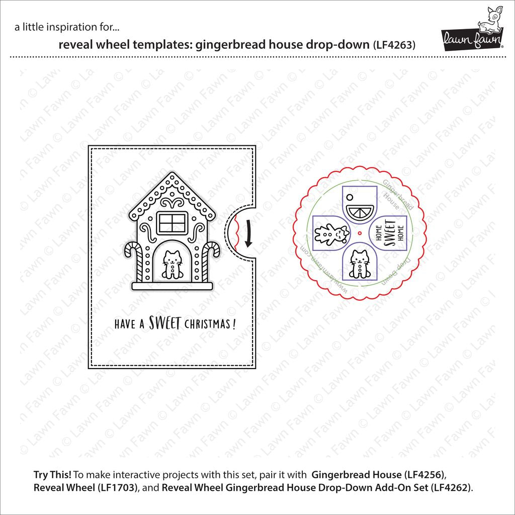 reveal wheel templates: gingerbread house drop-down