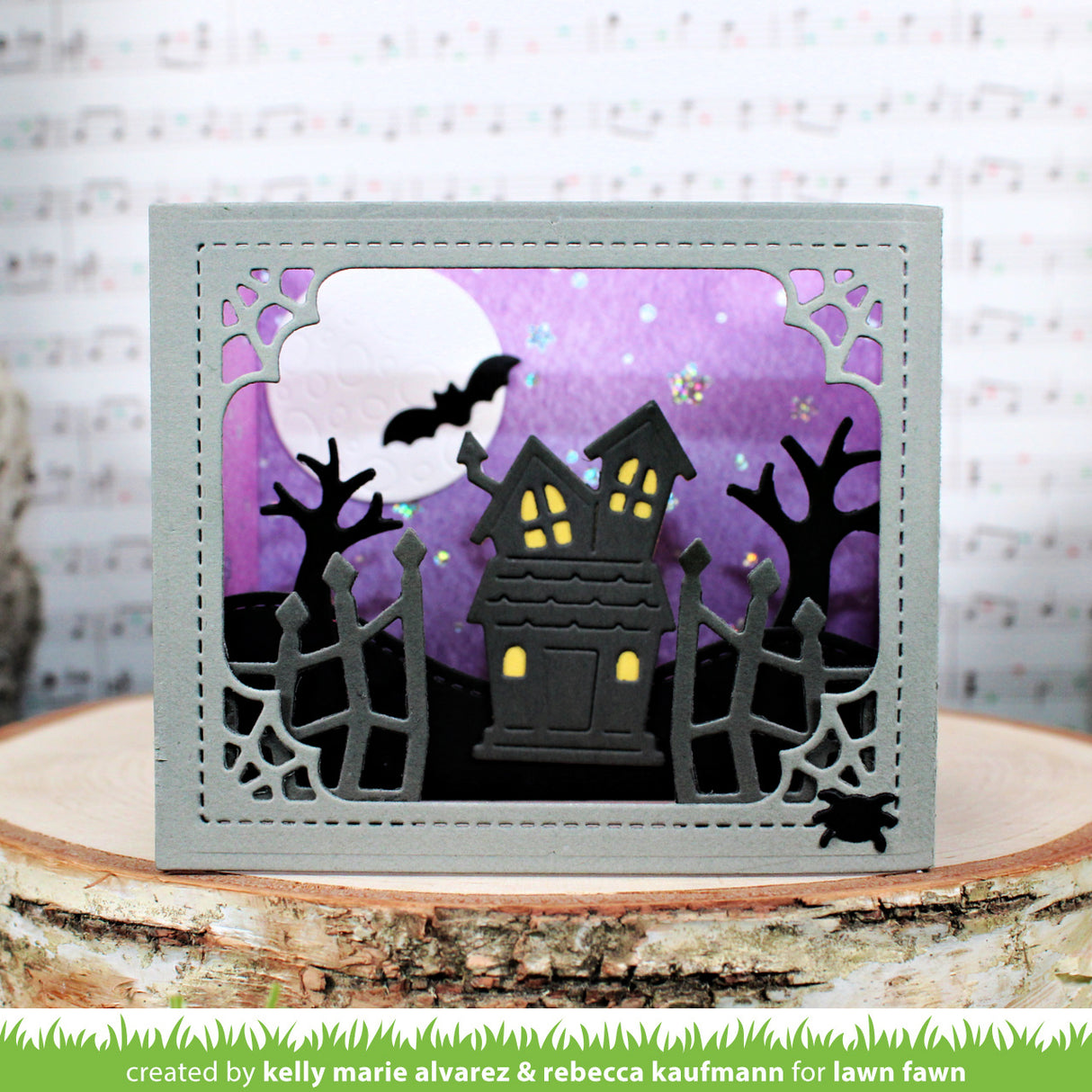 shadow box card halloween add-on