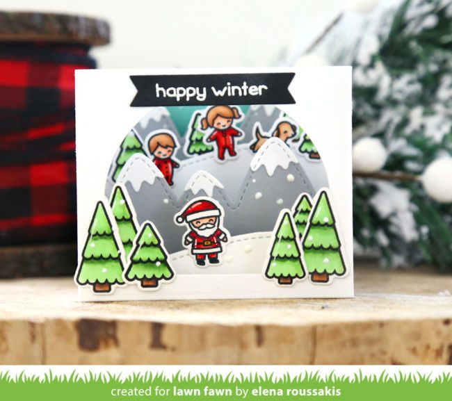 shadow box card mountain add-on