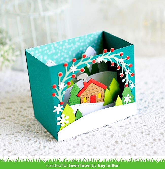 shadow box card mountain add-on