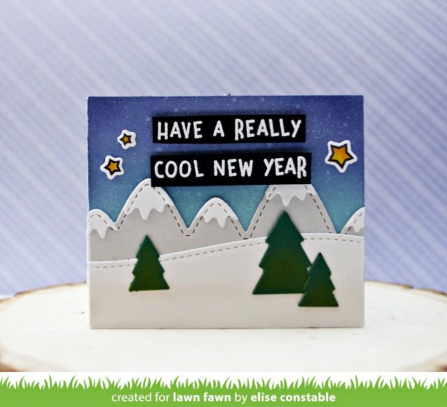 shadow box card mountain add-on