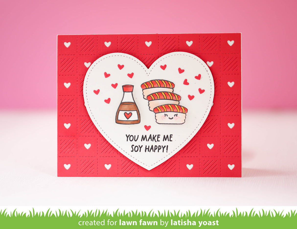 checkered hearts backdrop: landscape