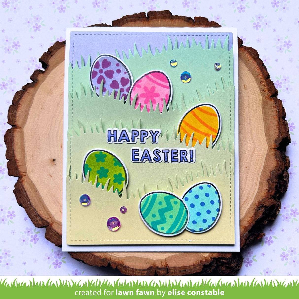 stamp 'n stencil easter eggs