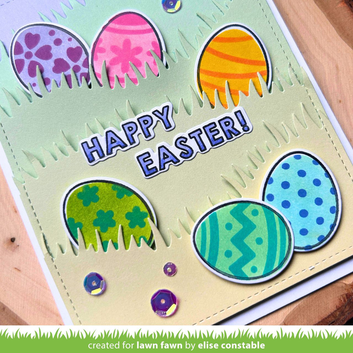 stamp 'n stencil easter eggs