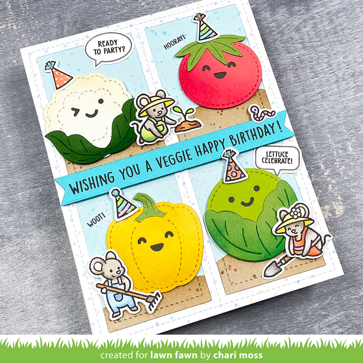 stitched garden veggies