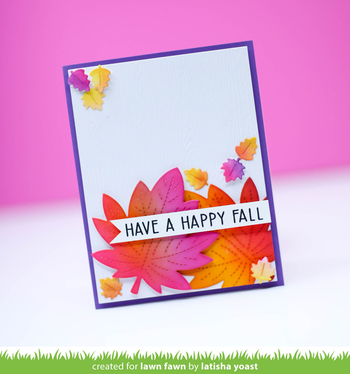 outside in stitched maple leaf