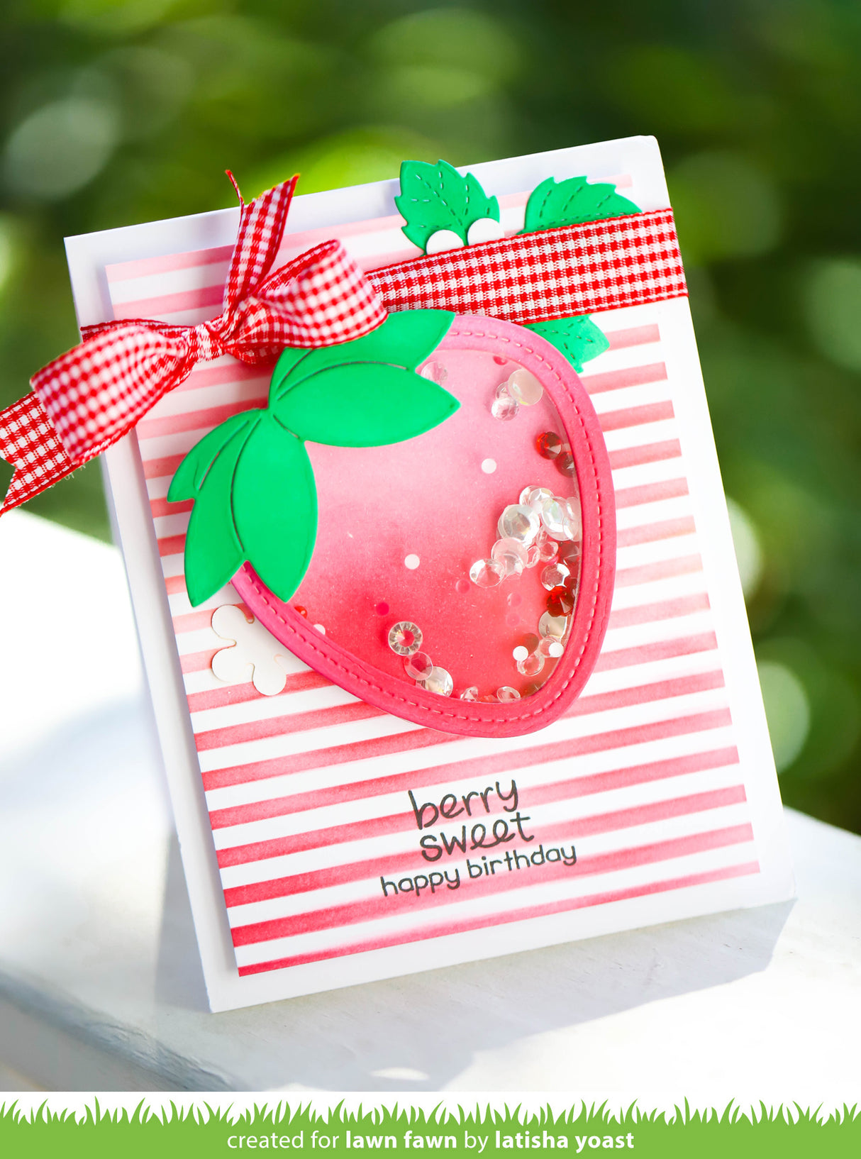 stitched strawberry frame