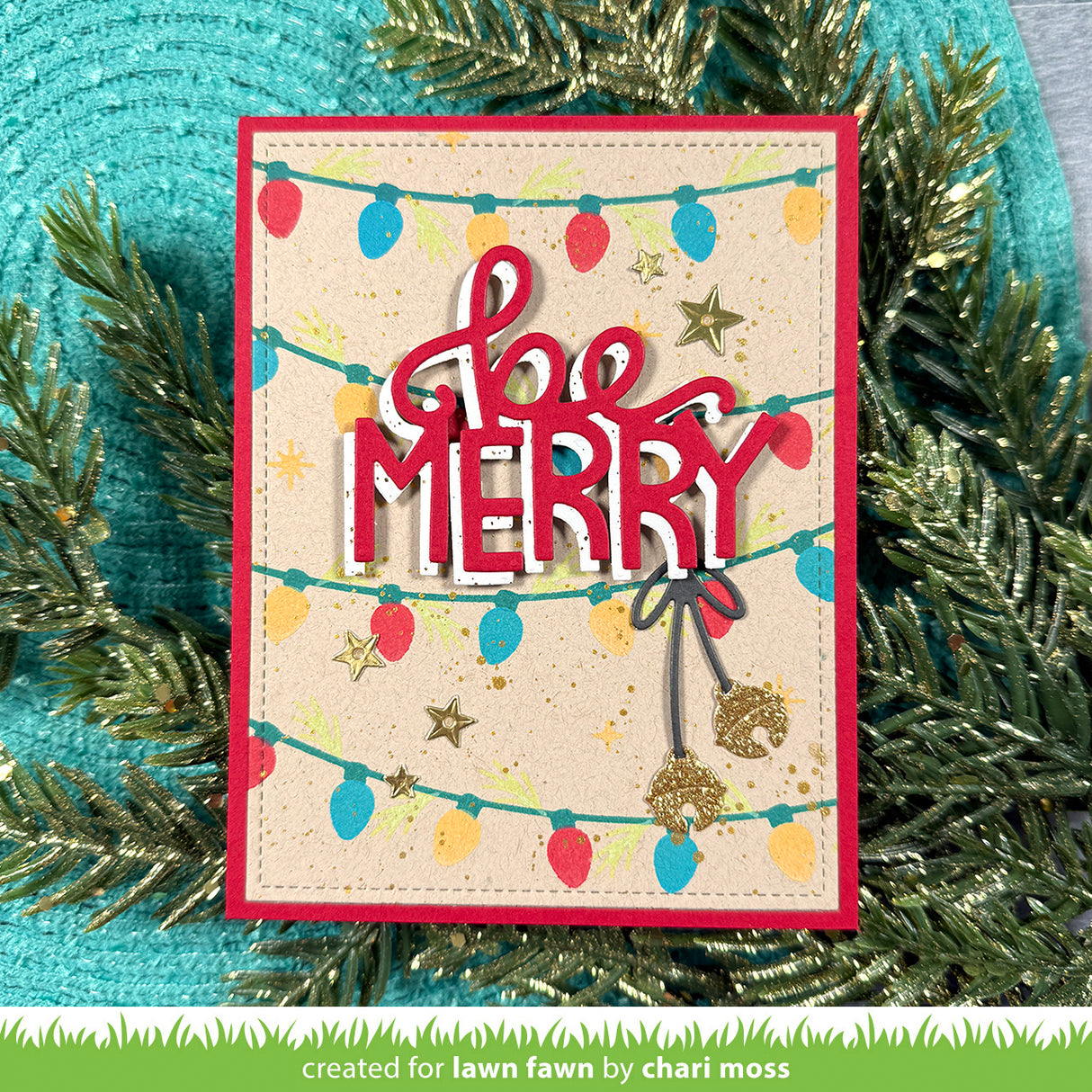 string of lights background stencils