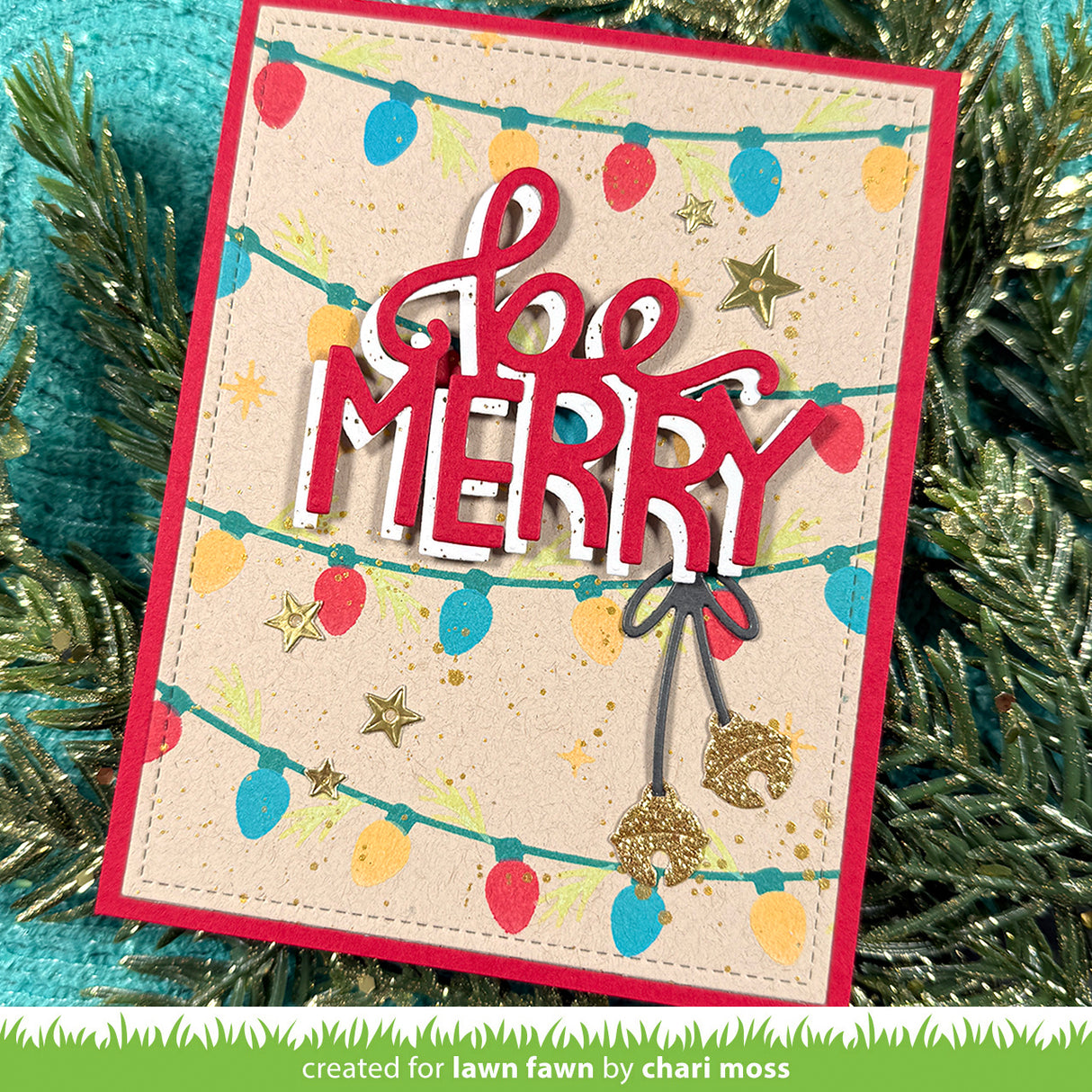 string of lights background stencils