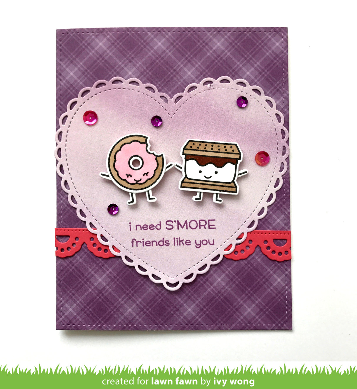 lacy heart stackables