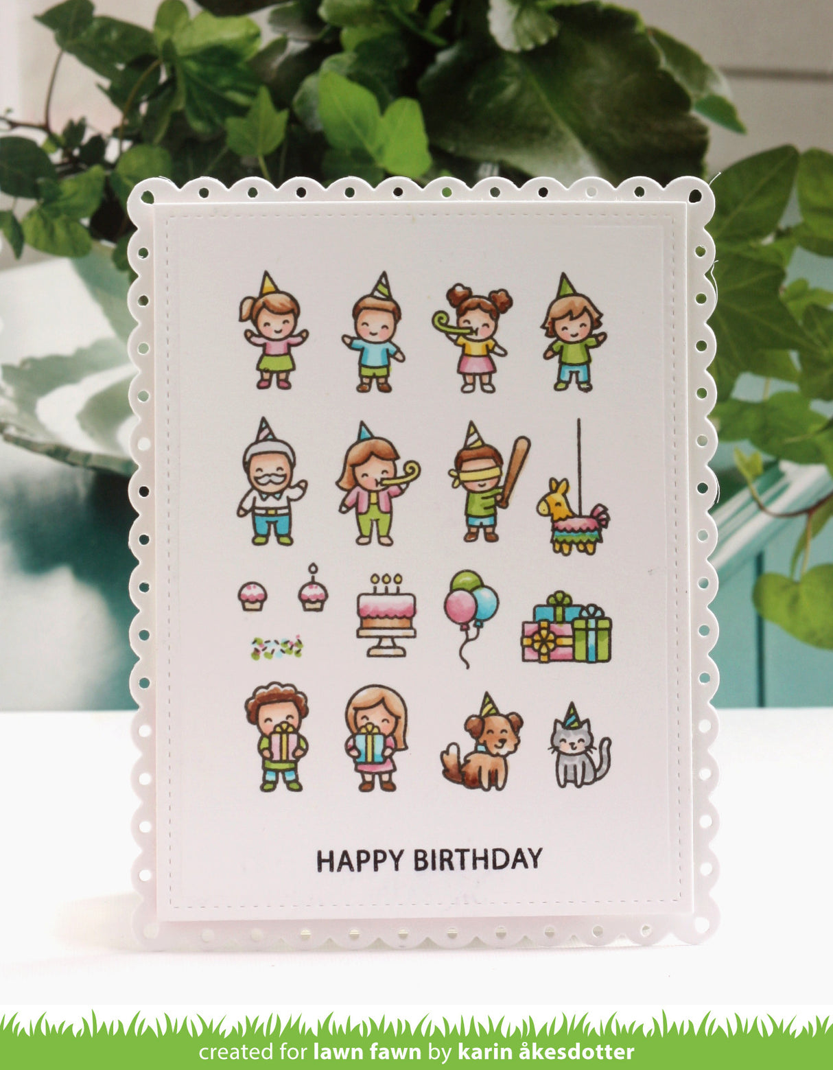 fancy scalloped rectangle stackables