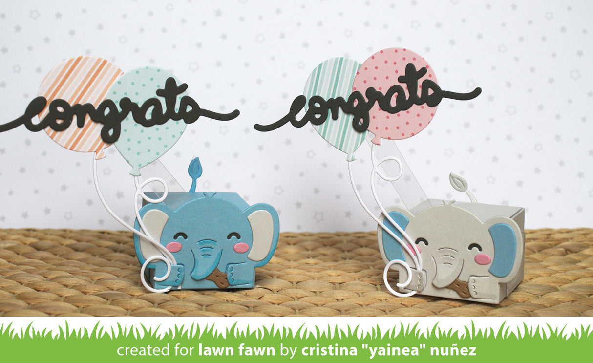tiny gift box elephant add-on