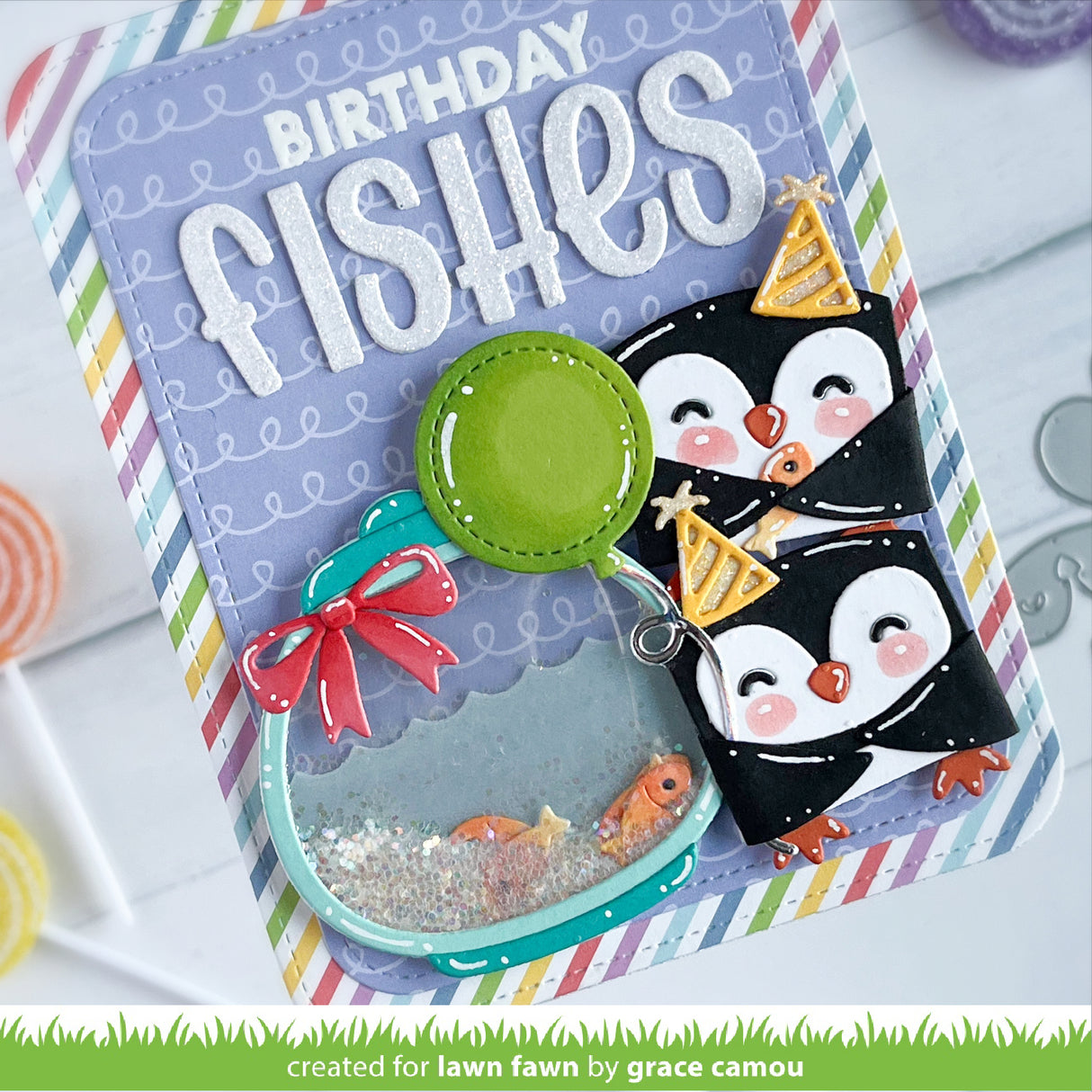 tiny gift box owl and penguin add-on