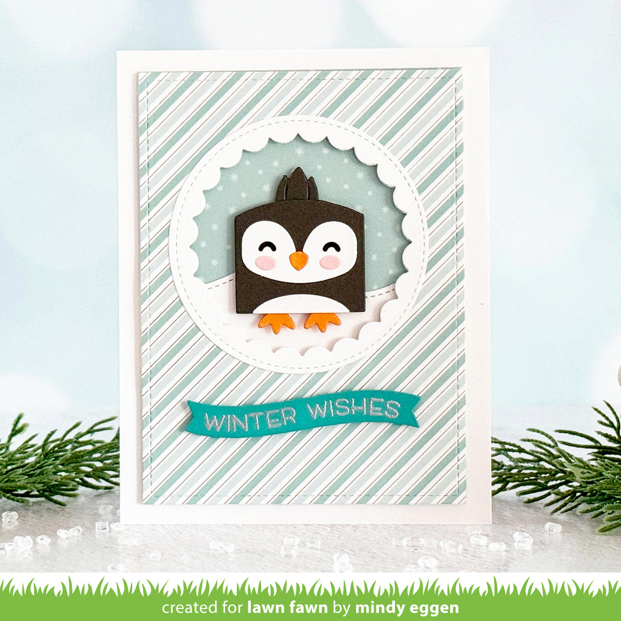 tiny gift box owl and penguin add-on