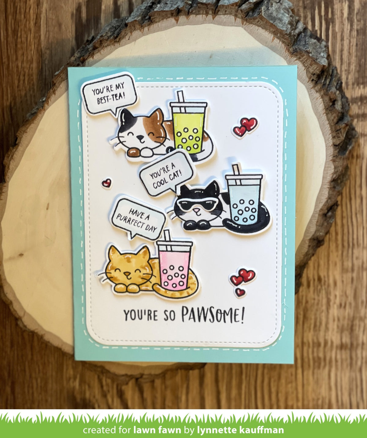 boba cat kids cardmaking kit