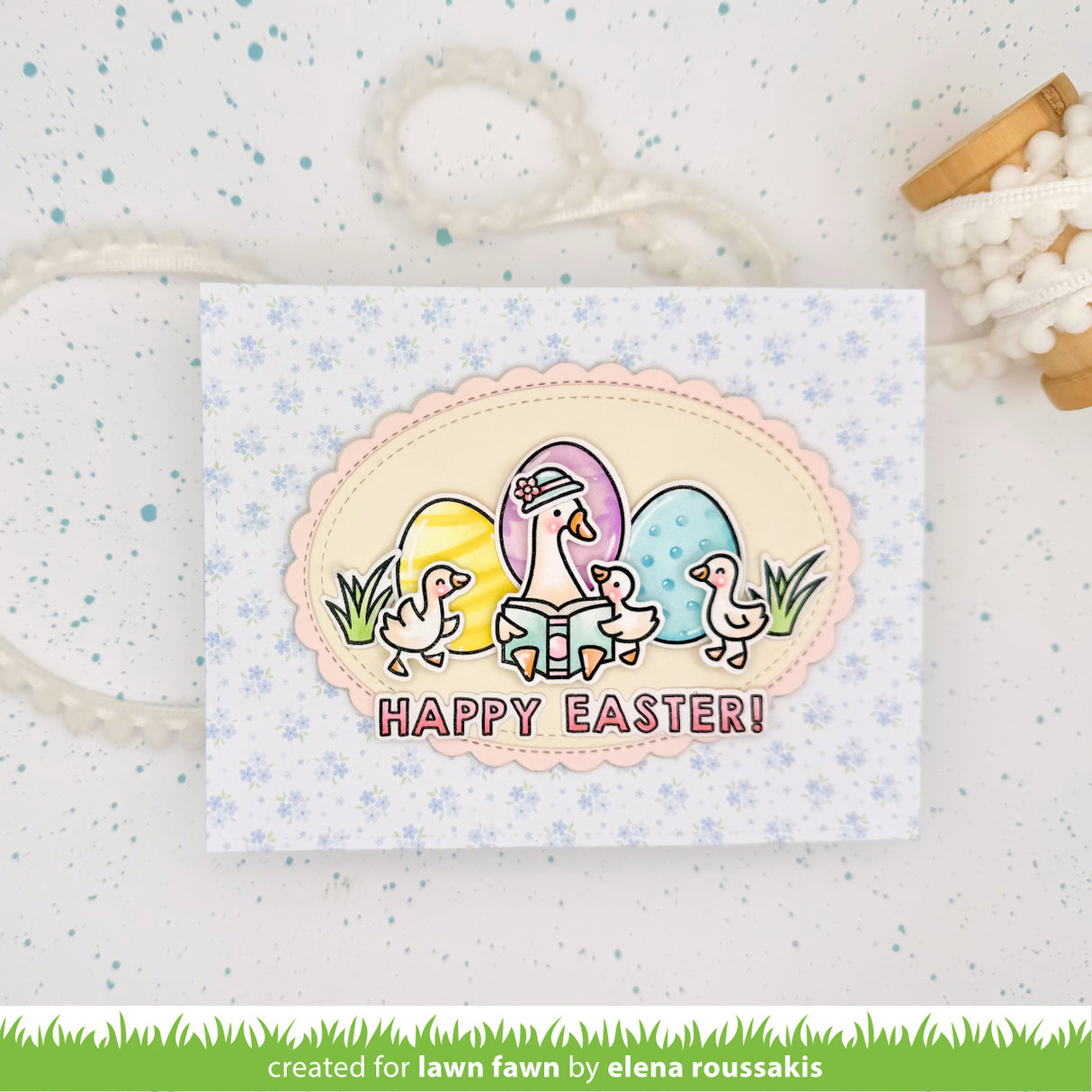 stamp 'n stencil easter eggs