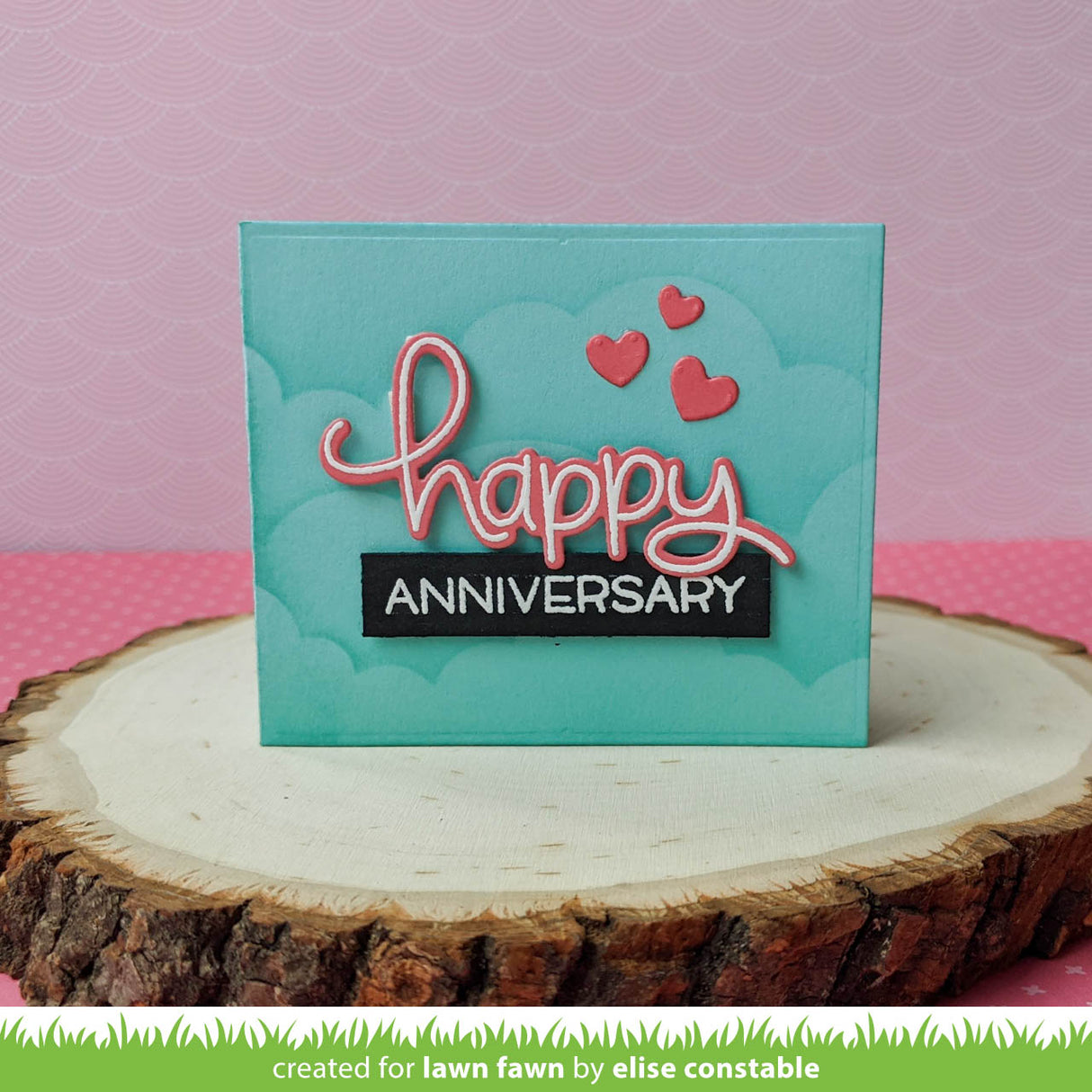 center picture window card heart add-on