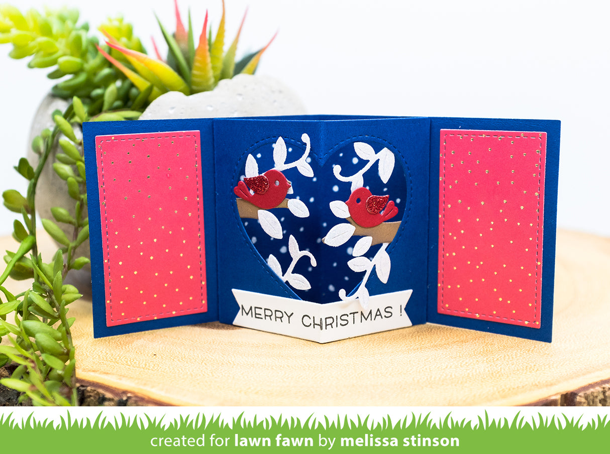 center picture window card heart add-on