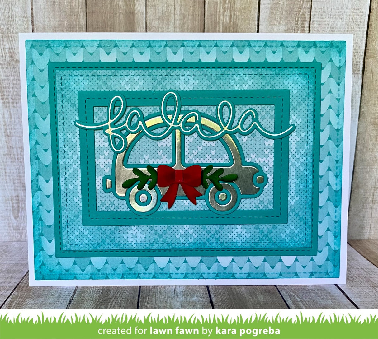 winter big scripty words hot foil plates