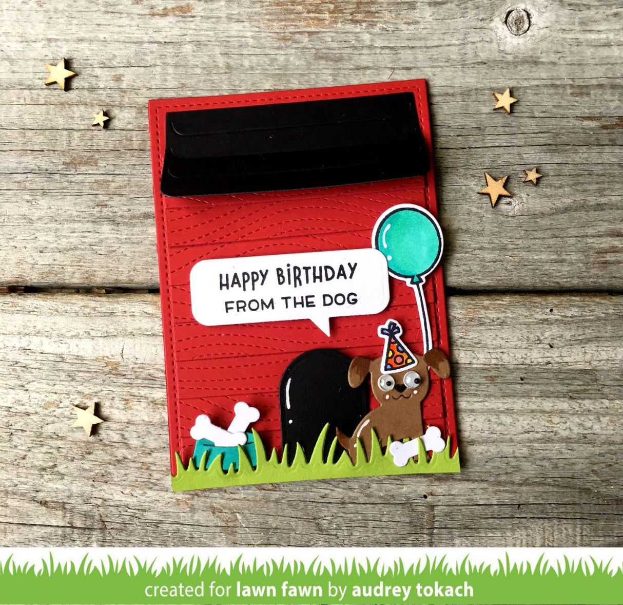 _scalloped treat box dog house add-on_