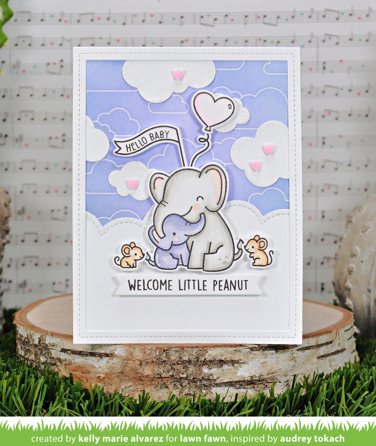 cloud background hot foil plate