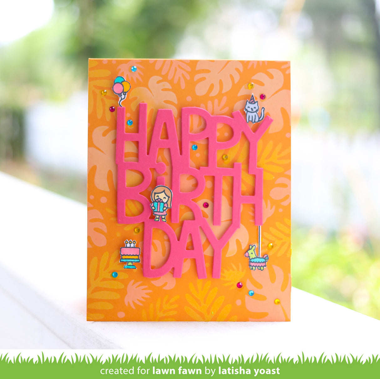 tropical leaves background stencils