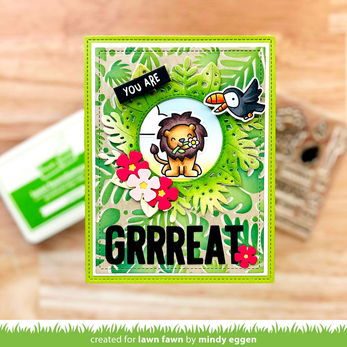 magic iris tropical leaves add-on