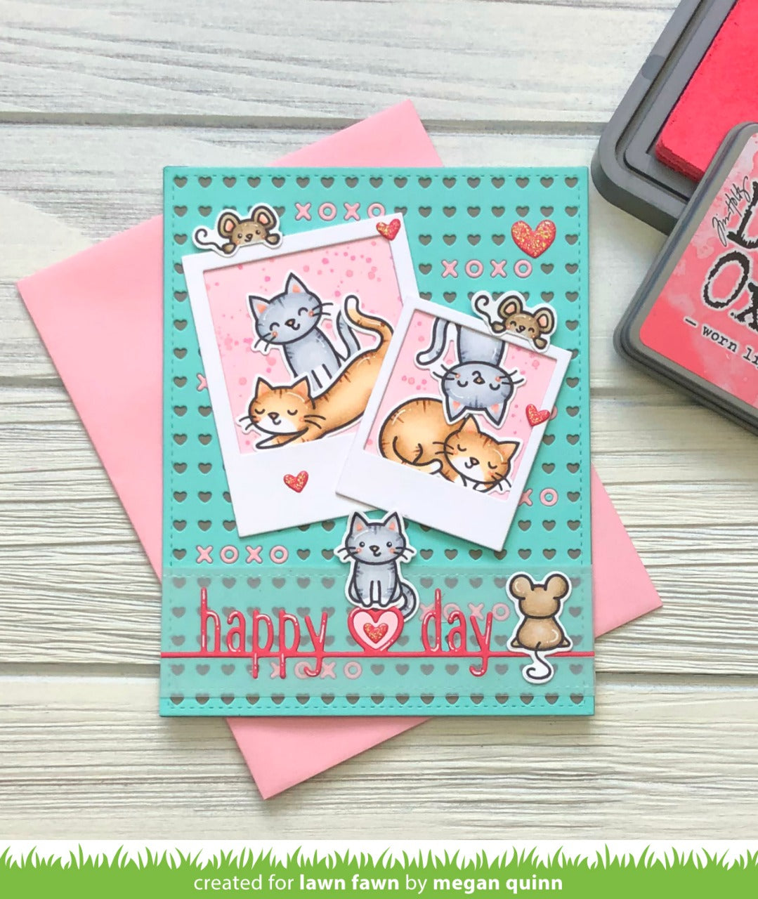 happy heart day line border